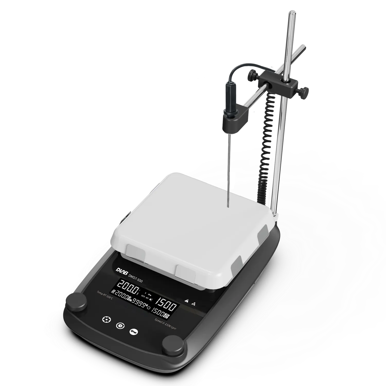 LCD Glass Ceramic Heating Magnetic Stirrer with Timer