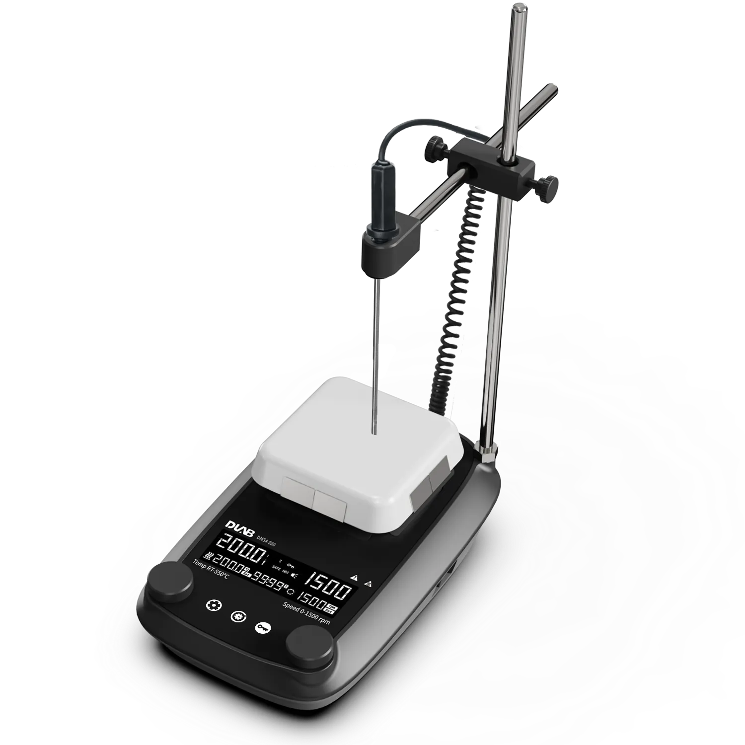 LCD Glass Ceramic Heating Magnetic Stirrer with Timer