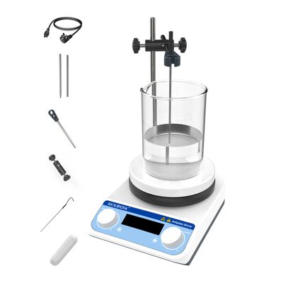 Magnetic Stirrer Hot Plate 536 ℉, 50-1500 RPM Magnetic Stirrer with Stir Bar, Lab Hot Plate with Temp Probe Sensor, Max Stirring Capacity 2000mL Magnetic Stirrer