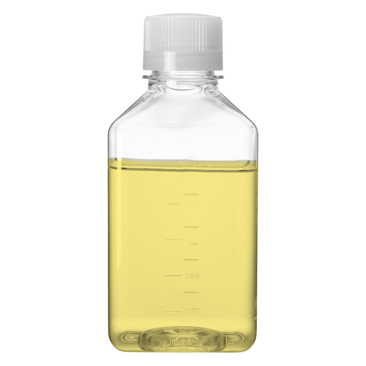 Square Media Bottles, 500mL, PET, Sterile, DNase &amp; RNase free, 24 Pcs/Bag, 2 Bags/Case