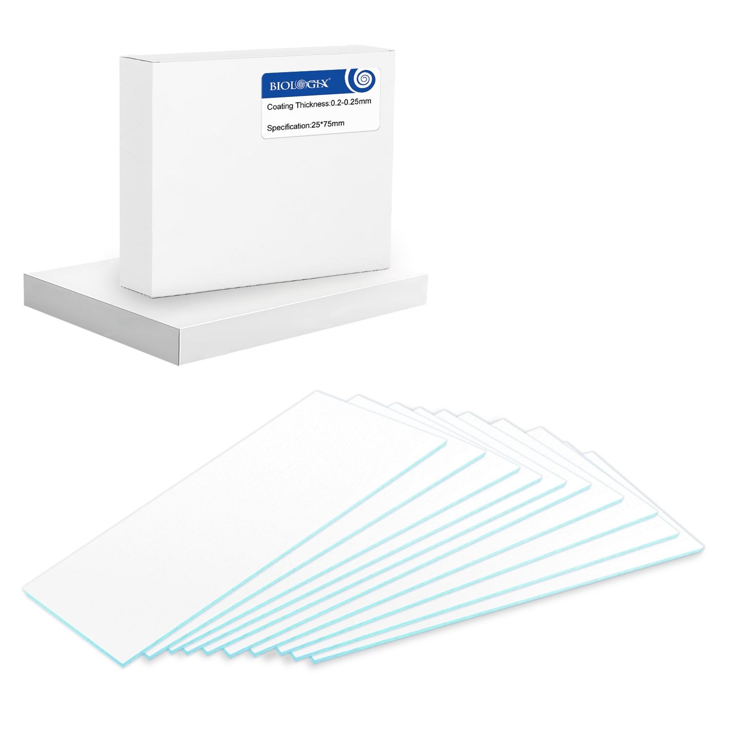 TLC Plates, 25mm x 75mm, 80 Plates/Box, 20 Boxes/Case (Total 1600Pcs)