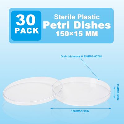 Biologix® Petri Dishes, with Lids, Sterile, 150×15mm, 10/Bag