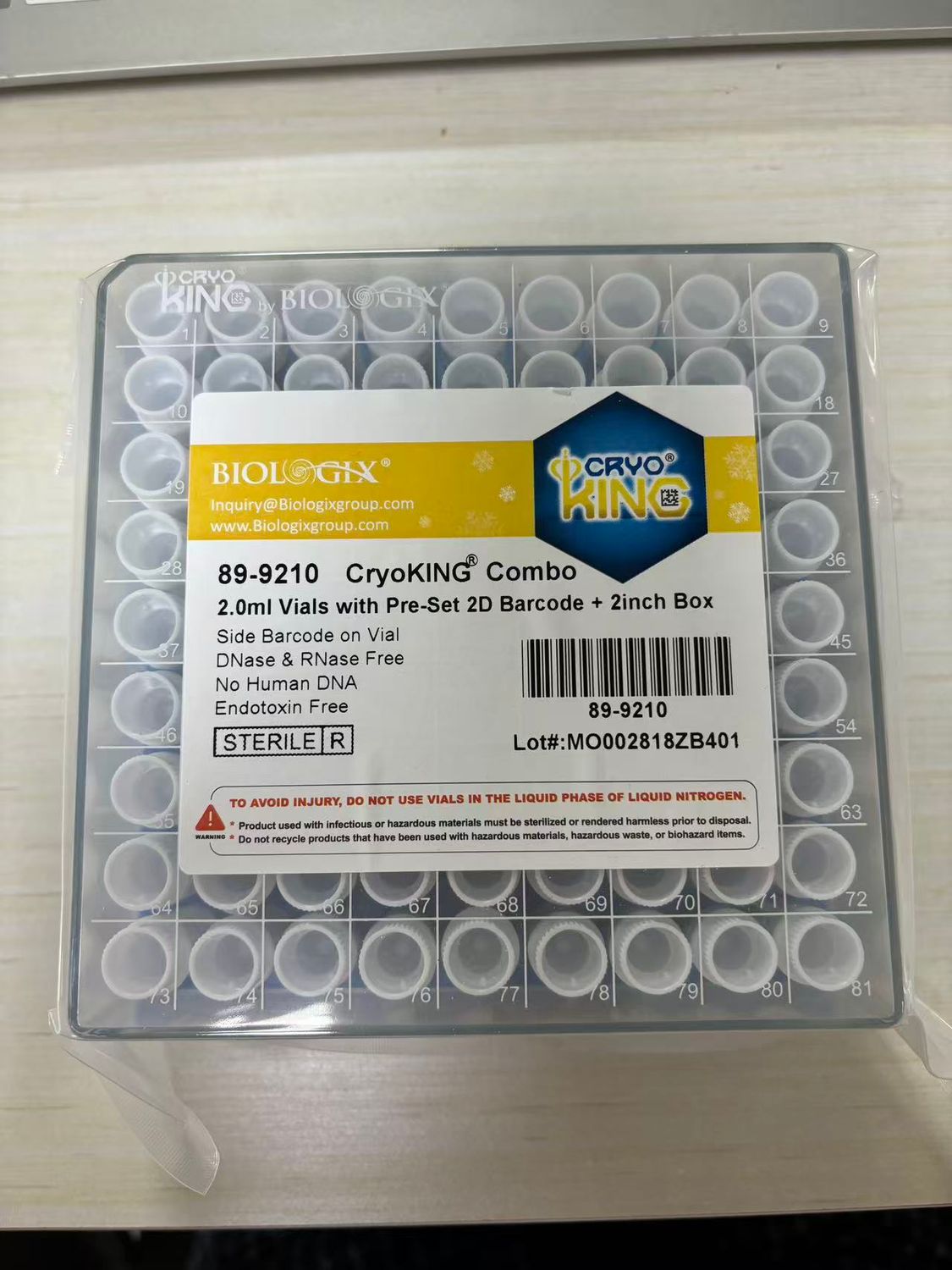 2.0ml Cryo Vials and box
