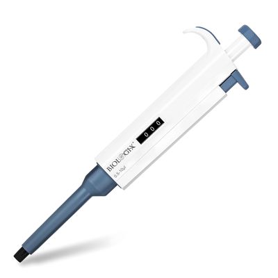 Biologix® Single Channel Pipette, Micropipette, Adjustable Volume, Case of 1