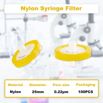 CryoKing Syringe Filters Nylon, 25mm, 0.22um, Non-Sterile, 100Pack