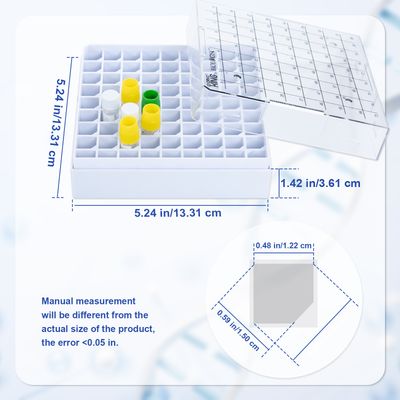 CryoKing® 2 Inch Height Cryogenic Boxes, PC Lab Freezer Boxes, 81-Well, 20/Case