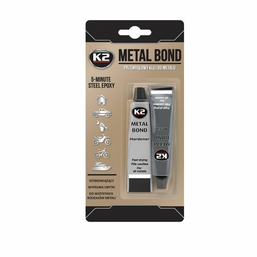 Клей для металла двухкомпонентный METAL BOND K2, 56гр.