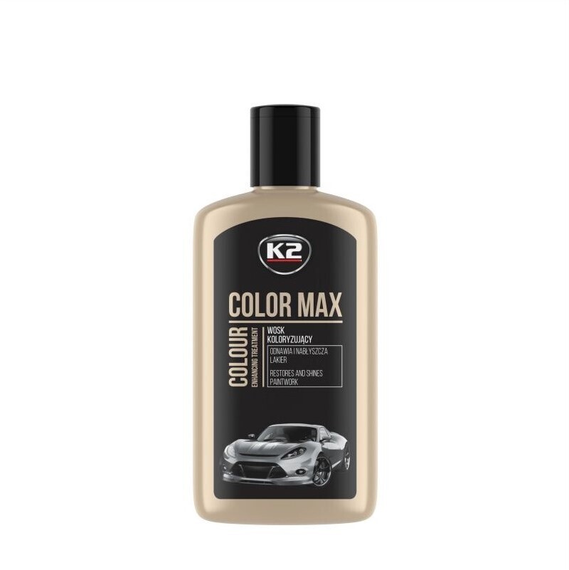K2 Полироль цветная с воском для лакокрасочного покрытия кузова автомобиля COLOR MAX (чёрный)