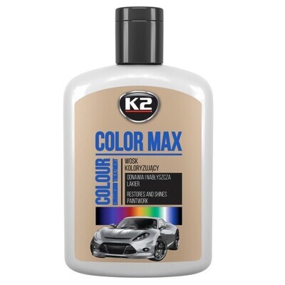 K2 Полироль цветная с воском для лакокрасочного покрытия кузова автомобиля COLOR MAX (серебряный)