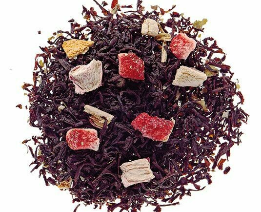 LE QUATRE HEURES - Thé noir parfumé - Fraise et Rhubarbe