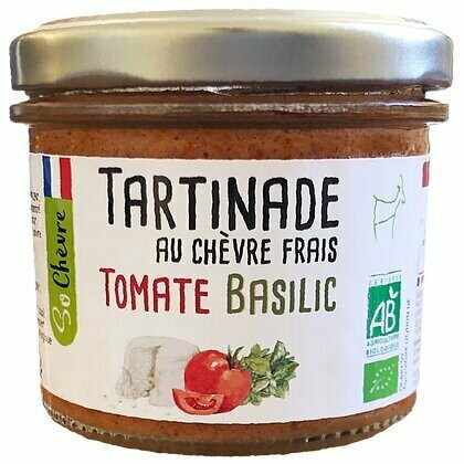 TARTINADE BIO AU CHÈVRE FRAIS TOMATE BASILIC