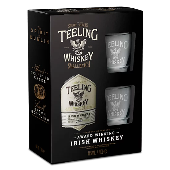 COFFRET TEELING SMALL BATCH BLENDED WHISKEYV + 2 VERRES