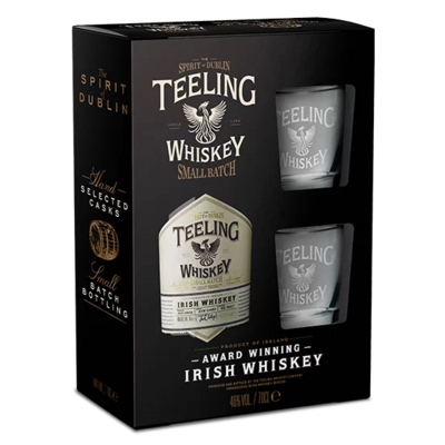 COFFRET TEELING SMALL BATCH BLENDED WHISKEYV + 2 VERRES