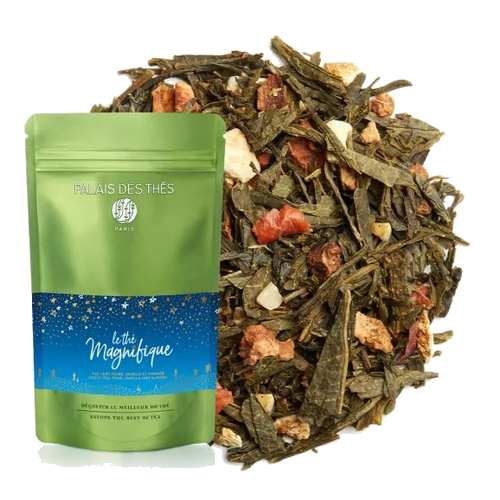 LE THÉ MAGNIFIQUE  - Thé vert parfumé - Poire, Vanille, Amande