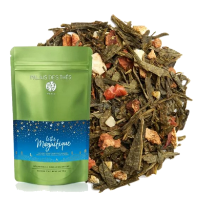 LE THÉ MAGNIFIQUE  - Thé vert parfumé - Poire, Vanille, Amande