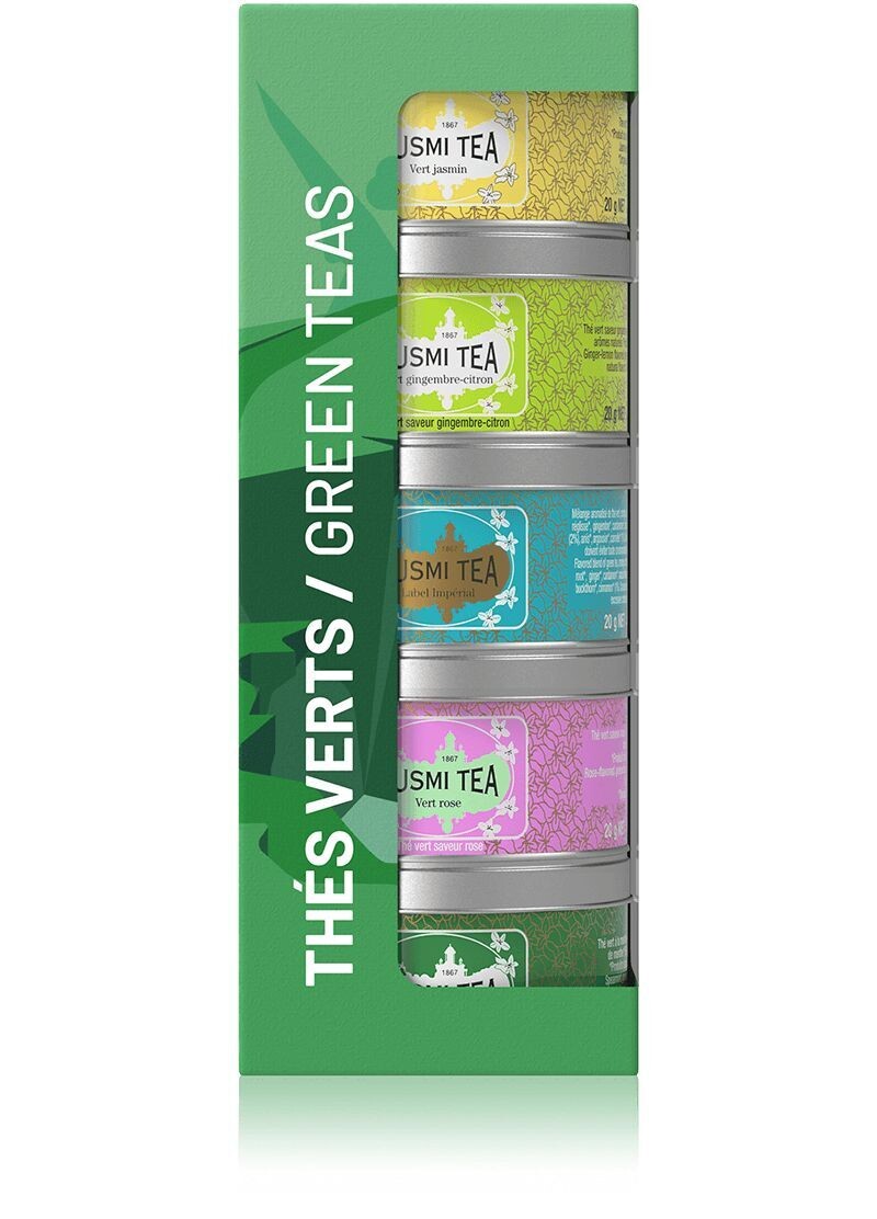COFFRET LES VERTS  - 5 Miniatures de thés et infusion