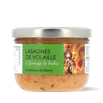 LES LASAGNES DE VOLAILLE ET FROMAGE DE BREBIS
