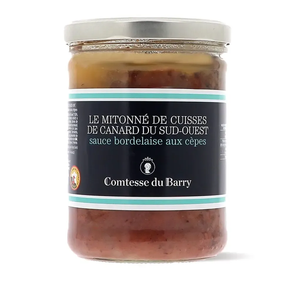 MITONNÉ DE CUISSES DE CANARD SAUCE BORDELAISE AUX CÈPES