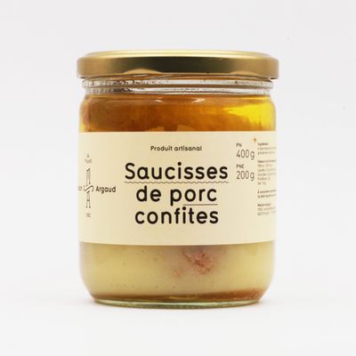 SAUCISSES DE PORC CONFITES