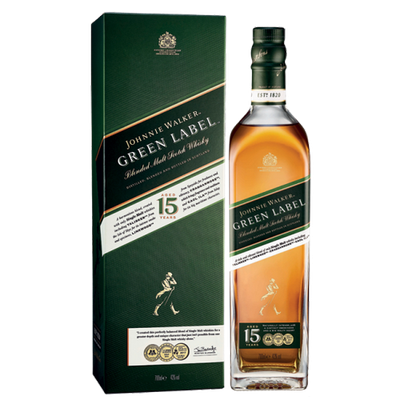 JOHNNIE WALKER 15 ANS - GREEN LABEL - Tourbe Légère