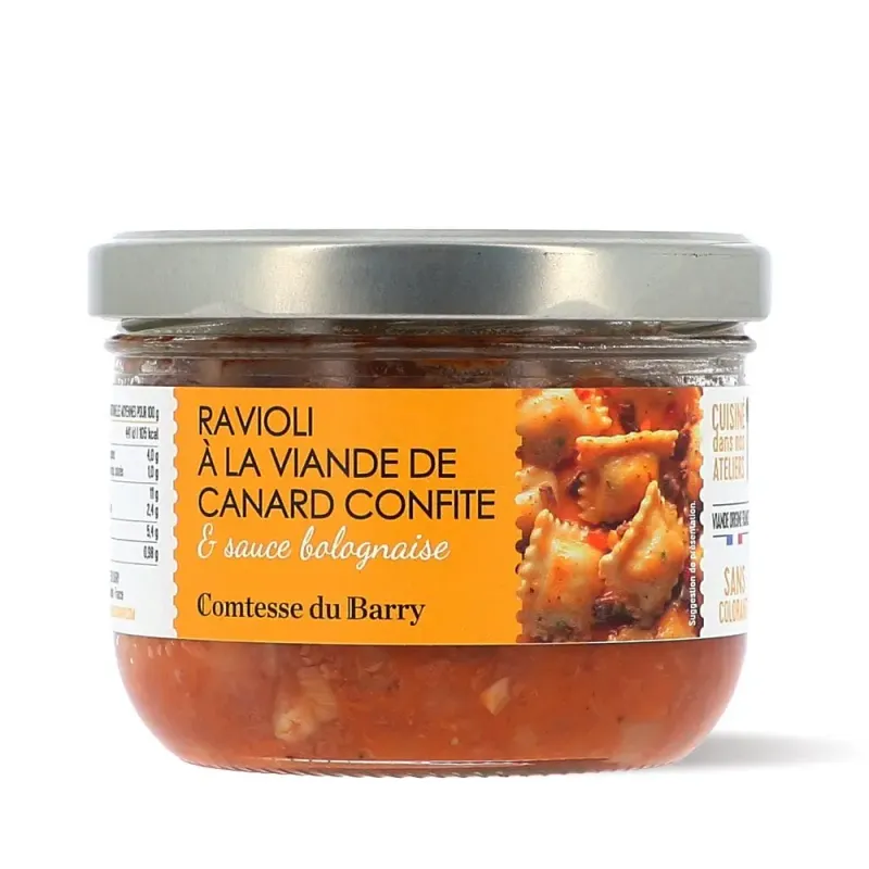 RAVIOLI AU CONFIT DE CANARD ET À LA SAUCE BOLOGNAISE