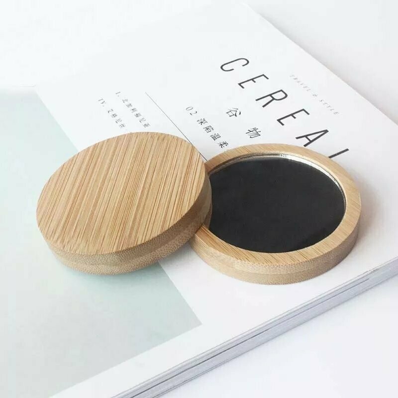 Espejo cosmético portátil redondo. Personalizable