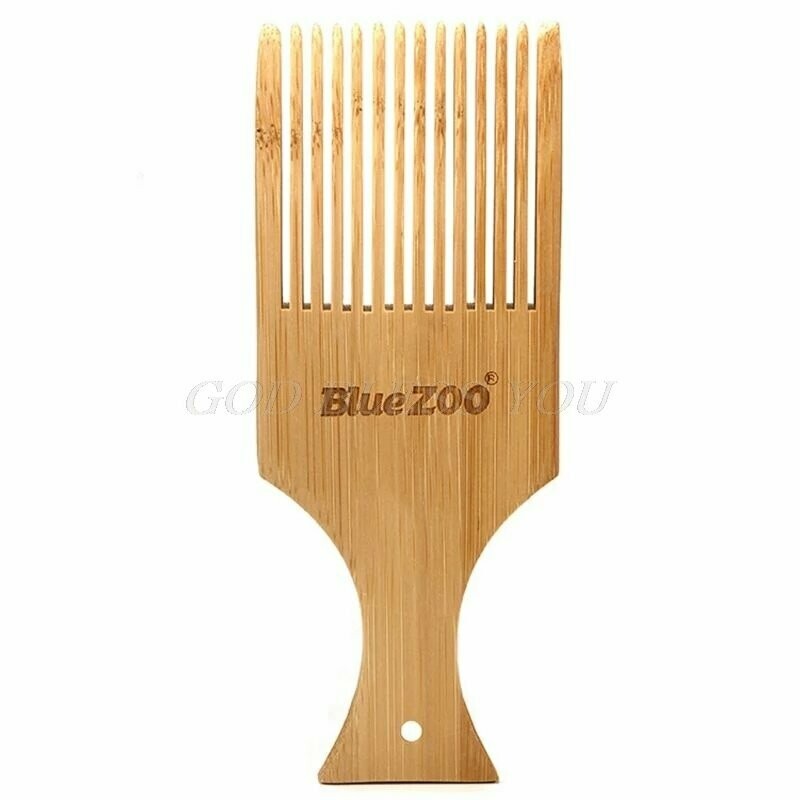 Peine antiestático con diente ancho de bambú. Personalizable