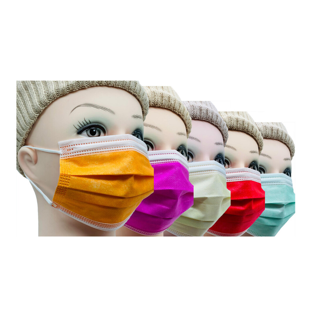 Pack 50 mascarillas infantil colores surtidos