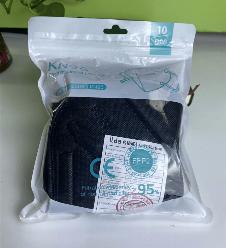 Pack 10 mascarillas FFP2 KN95 Color Negro