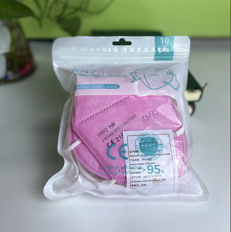 Pack 10 mascarillas FFP2 KN95 Color Rosa