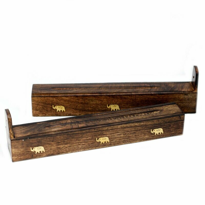 Caja porta inciensos de madera de mango