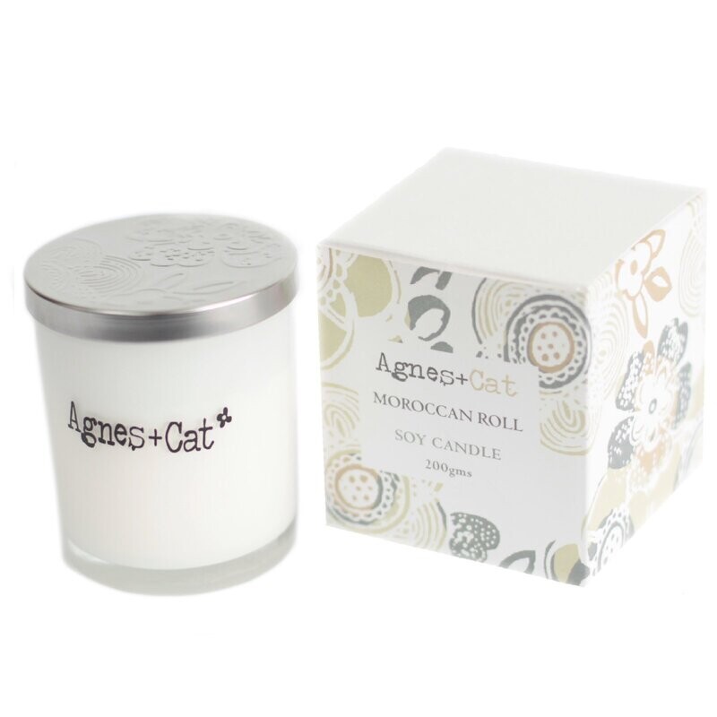 Vela en tarro de cristal 200ml - Moroccan Roll