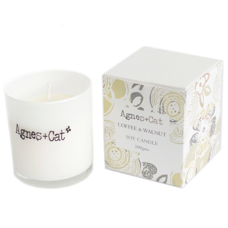 Vela en tarro de cristal 200ml - Café con nueces