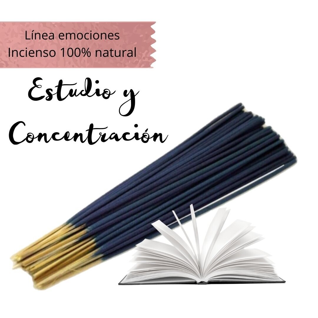 Incienso Artesanal 100% Natural Emociones - Estudio y Concentración