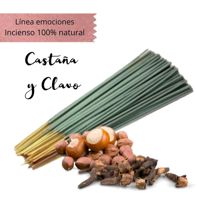 Incienso Artesanal 100% Natural Emociones - Castaña y Clavo
