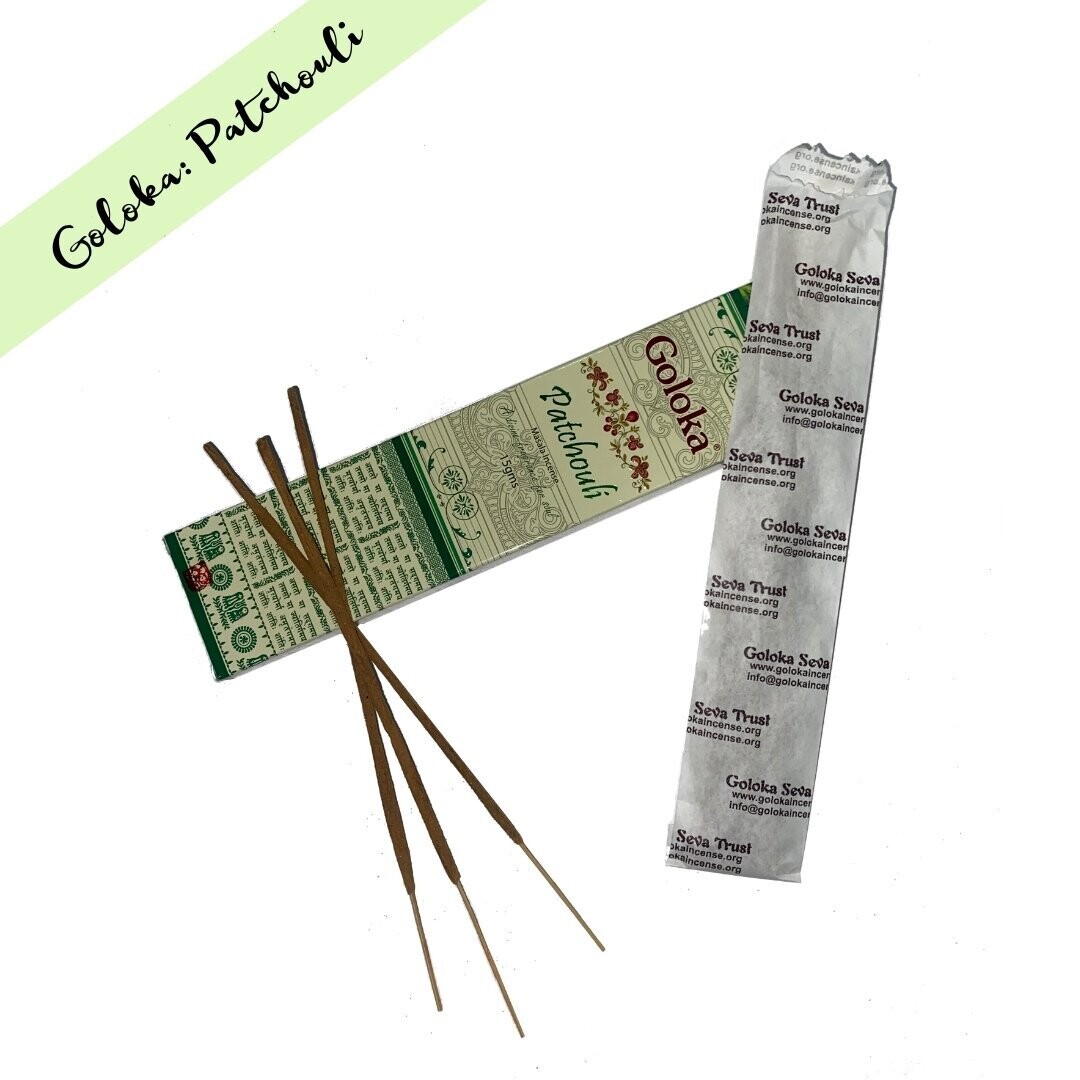 Goloka Premium - Varillas de Incienso - Patchouli (15 g)