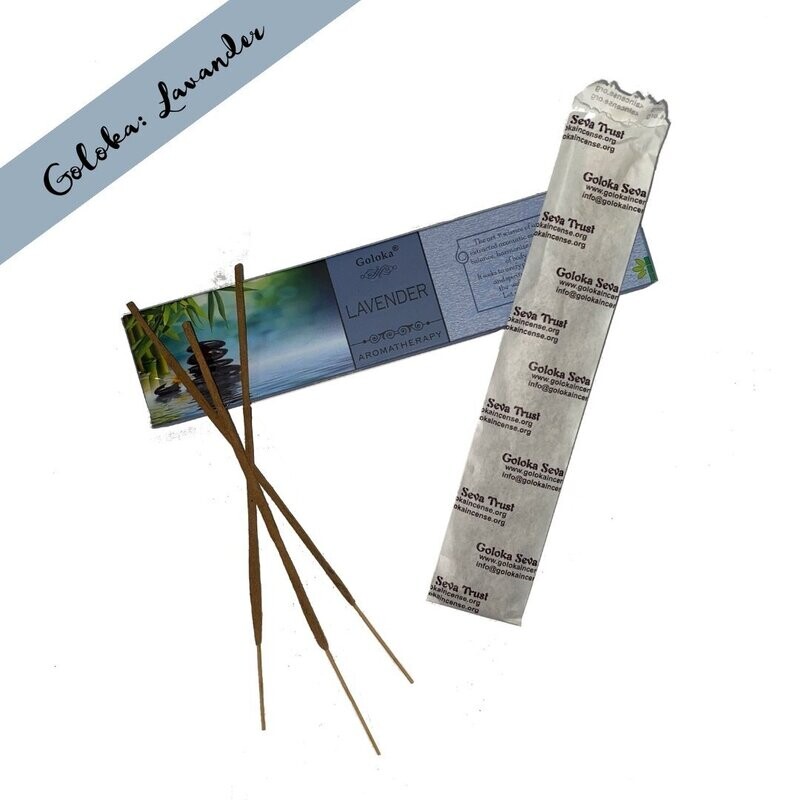 Goloka Premium - Varillas de Incienso - Lavanda (15 g)