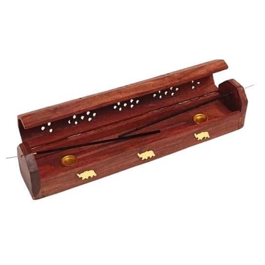 Porta inciensos (caja) de madera
