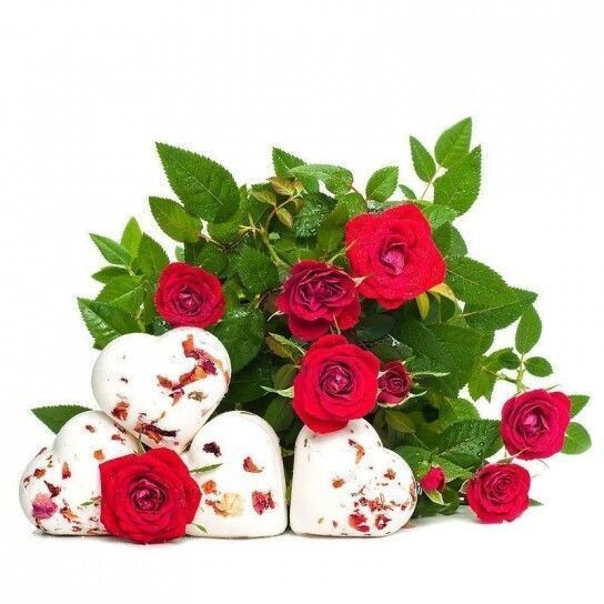 Bomba de baño Corazón - Pétalos de Rosa
