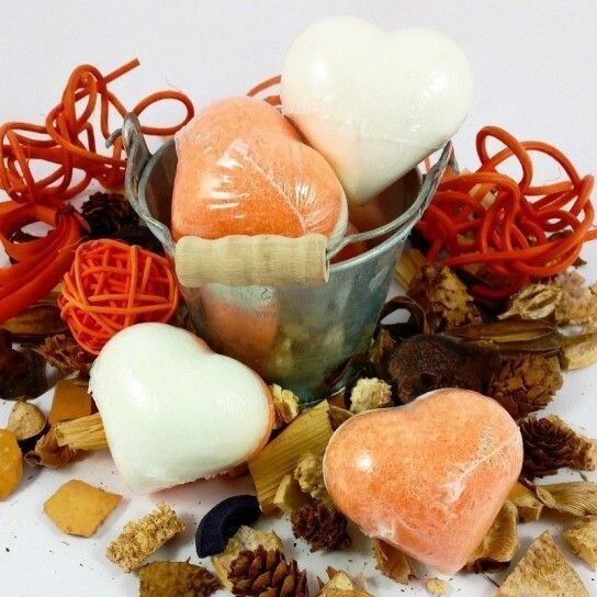 Bomba de baño Corazón - Mandarina