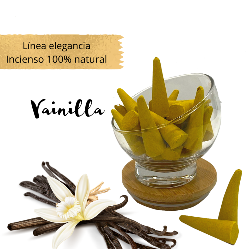 Incienso conos artesanal 100% Natural - Vainilla