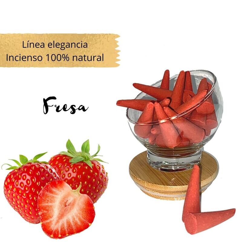 Incienso conos artesanal 100% Natural - Fresa