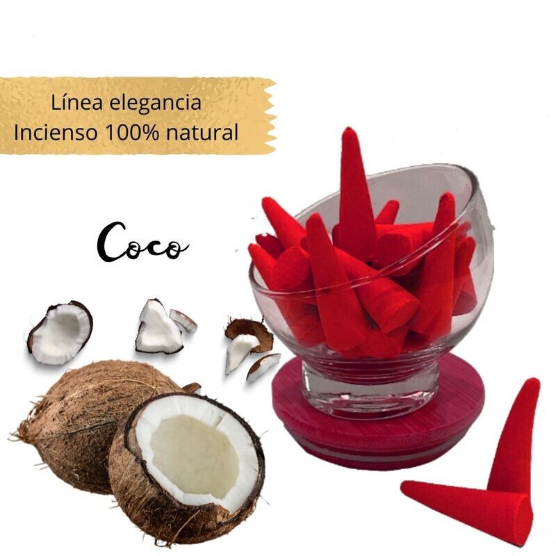 Incienso conos artesanal 100% Natural - Coco