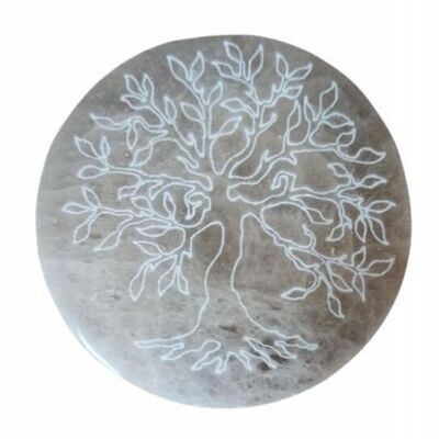 Selenita circular grabado-Árbol de la vida