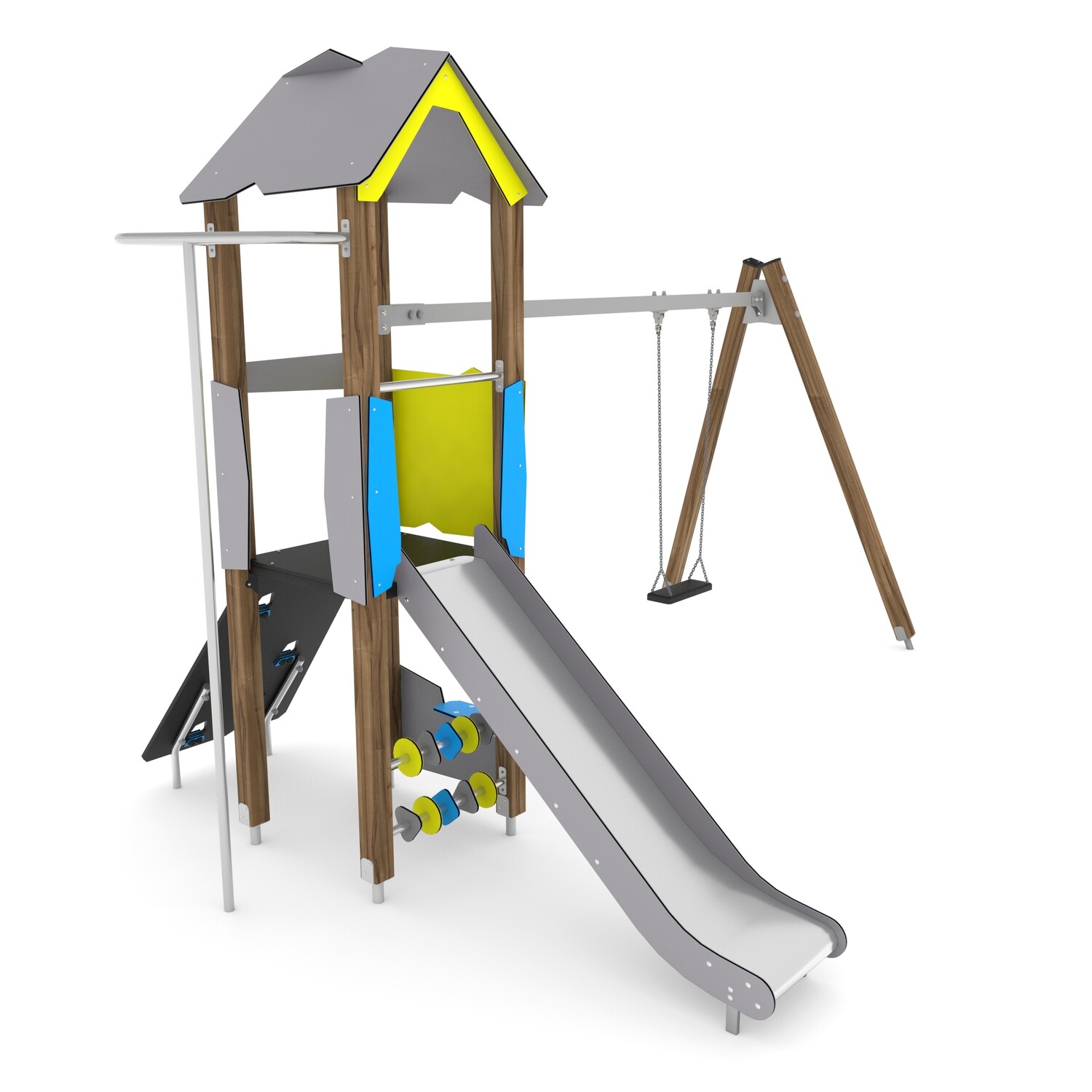 Spielturm mit Schaukel