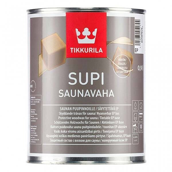 Farbloses Schutzholzwachs für Sauna SUPI SAUNAVAHA 2,7l