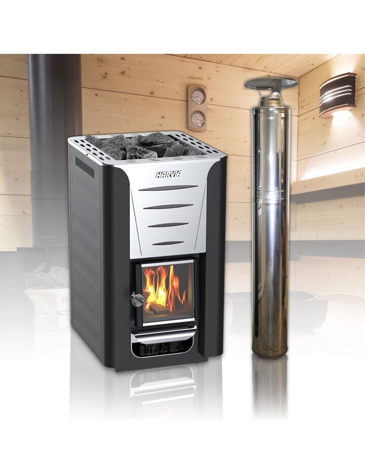 Holzofen HARVIA 20 PRO mit Schornstein