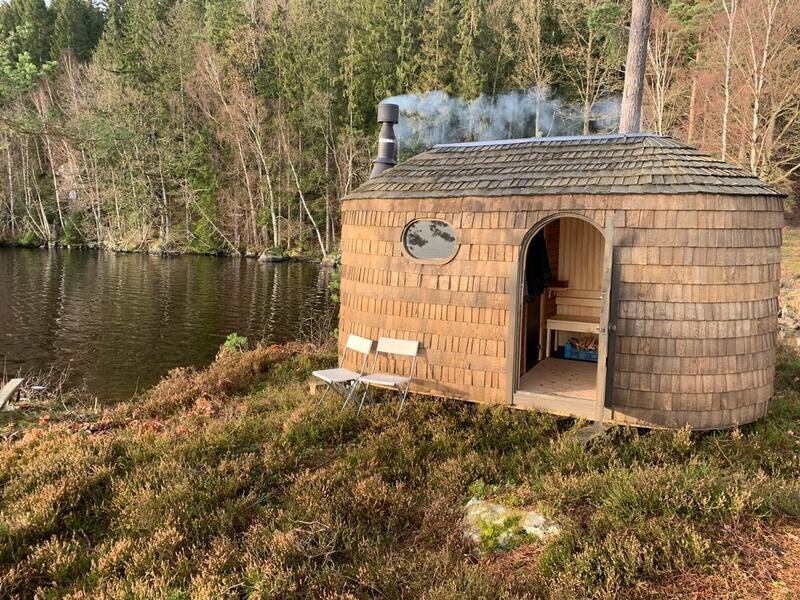 Goahte Sauna S-4,5 mit Vorraum , Ruheraum
