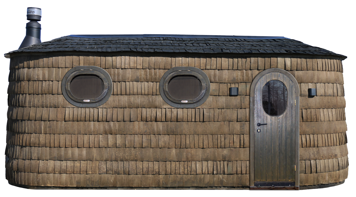 Goahte Sauna S-5,8 mit Vorraum und Duschraum