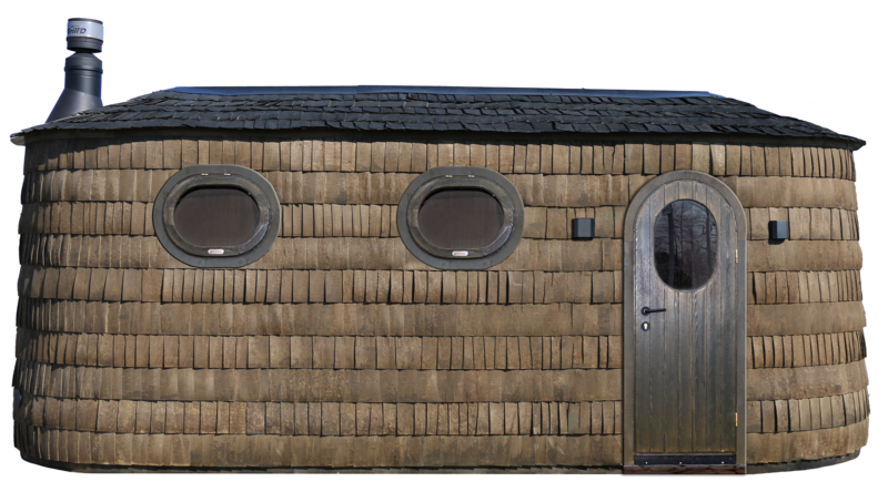 Goahte Sauna S-5,8 mit Vorraum und Duschraum